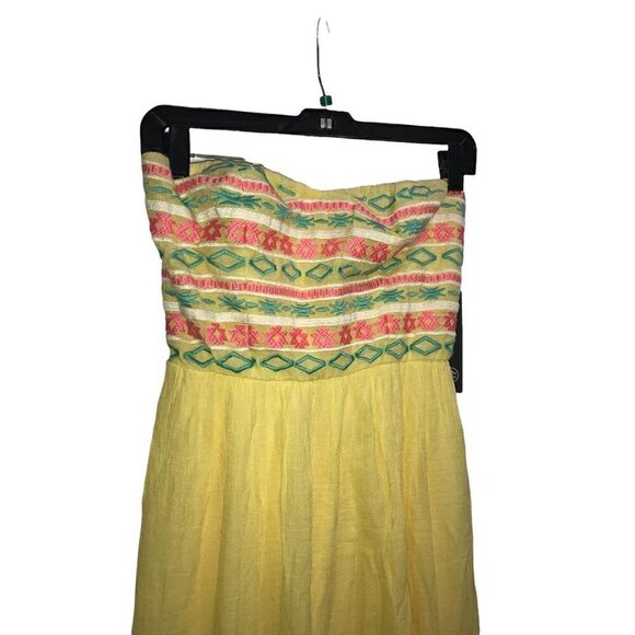 WOMEN'S Yellow‎ Tube Dress Size Small - Picture 4 of 10